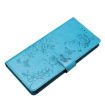 Ulefone Note 14 Blue Leather Phone Case - Butterflies & Flowers Design - 6