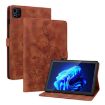itel Pad One 10.1 Tablet Case, Lily Embossed Leather, Brown Cover - 1