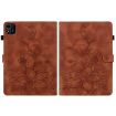 itel Pad One 10.1 Tablet Case, Lily Embossed Leather, Brown Cover - 3
