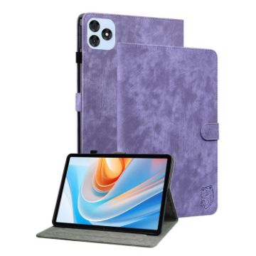 itel VistaTab 30 Purple Tiger Pattern Flip Leather Tablet Case - 1