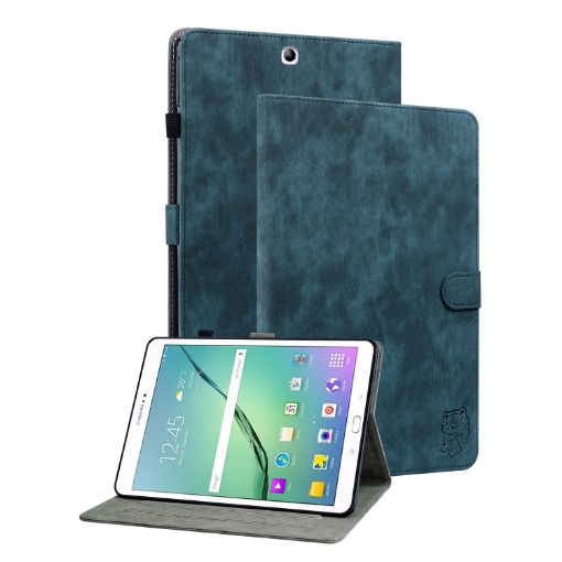 Samsung Galaxy Tab S2 9.7 T810 T815 Tiger Flip Leather Case Dark Blue - 1