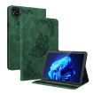 itel Pad One 10.1 Green Leather Tablet Case - Butterfly Flower Embossed - 1