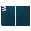 itel VistaTab 30 Blue Leather Tablet Case - Butterfly Flower Embossed - 2