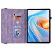 itel VistaTab 30 Purple Butterfly Flower Embossed Leather Tablet Case - 3
