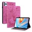 itel VistaTab 30 Butterfly Rose Embossed Leather Tablet Case - Rose Red - 1