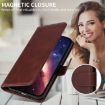 Redmi Turbo 4 Pro/Poco F7 Calf Texture Flip Leather Case Brown - 5