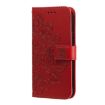 Redmi Turbo 4 Pro/Poco F7 Seven-Petal Flowers Embossed Leather Case Red - 2