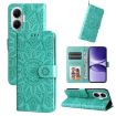 Redmi Turbo 4 Pro/Poco F7 Sunflower Embossed Leather Case - Green - 1