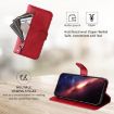 Redmi Turbo 4 Pro/Poco F7 Calf Texture Zipper Leather Case (Red) - 4