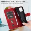 Redmi Turbo 4 Pro/Poco F7 Calf Texture Zipper Leather Case (Red) - 6