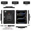 iPad Pro 13 2024 Silicone Hybrid Case with Holder & Strap (Black) - 2