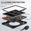 iPad Pro 13 2024 Silicone Hybrid Case with Holder & Strap (Black) - 3