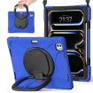 iPad Pro 13 2024 Blue Silicone Hybrid Case with Holder & Strap - 1
