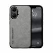 Redmi Turbo 4 Pro Magnetic Leather Phone Case - Light Grey Skin Feel - 1