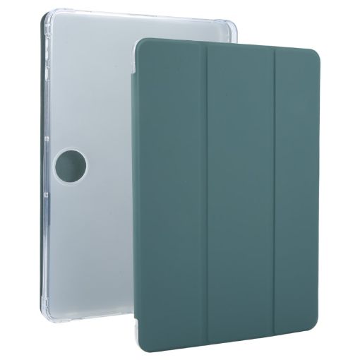 OnePlus Pad 2 Tri-fold TPU Leather Tablet Case with Pen Slot - Dark Green - 1