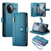 Redmi K80/K80 Pro Leather Phone Case with Nine Card Slots - Blue Wallet Bag - 1