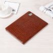 iPad Pro 13 2024 Brown Crocodile Texture Leather Tablet Case - 3