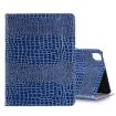 iPad Pro 13 2024 Blue Crocodile Texture Leather Tablet Case - 1