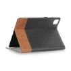 iPad Pro 13 2024 Dark Grey Leather Tablet Case - Cross Texture Stitching - 6