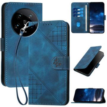 Xiaomi 14 Ultra YX0080 Dark Blue Leather Case with Lanyard - 1