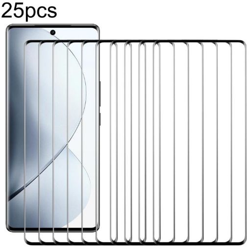 Vivo V29 Pro 25pcs 9H HD 3D Curved Tempered Glass Film - Black - 1