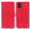 Samsung Galaxy XCover7 Pro Red Leather Flip Case - KHAZNEH Retro Texture - 1