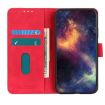 Samsung Galaxy XCover7 Pro Red Leather Flip Case - KHAZNEH Retro Texture - 4