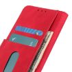 Samsung Galaxy XCover7 Pro Red Leather Flip Case - KHAZNEH Retro Texture - 5
