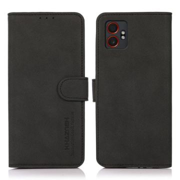 Samsung Galaxy XCover7 Pro KHAZNEH Matte Leather Phone Case Black - 1