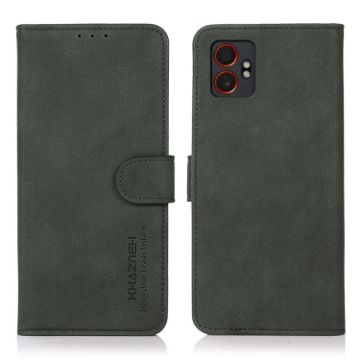 Samsung Galaxy XCover7 Pro Green Matte Leather Phone Case by KHAZNEH - 1