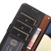 Samsung Galaxy XCover7 Pro KHAZNEH Leather RFID Case - Black Litchi Texture - 6