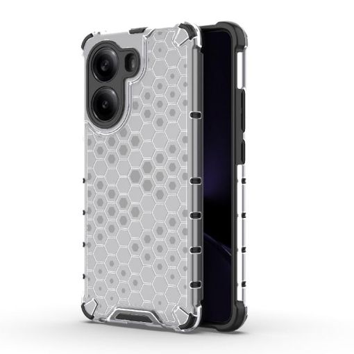 Redmi Turbo 4 5G Honeycomb Shockproof Phone Case - White - 1