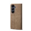 Samsung Galaxy A17 5G Khaki Denim Texture Flip Leather Case - 3