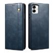 Samsung Galaxy A07 4G Blue Leather Phone Case - Oil Wax Crazy Horse Texture - 1