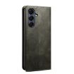Samsung Galaxy A17 5G Green Leather Phone Case - Oil Wax Crazy Horse Texture - 3