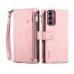 Samsung Galaxy A17 5G Retro Frosted RFID Flip Leather Case Rose Gold - 1