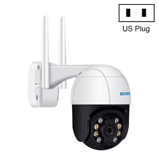 ESCAM QF518 5MP WiFi IP Camera, AI Detection, Night Vision, US Plug, White - 1