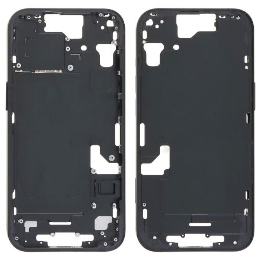 iPhone 15 Middle Frame Bezel + Side Keys & Card Tray, China Version Black - 1