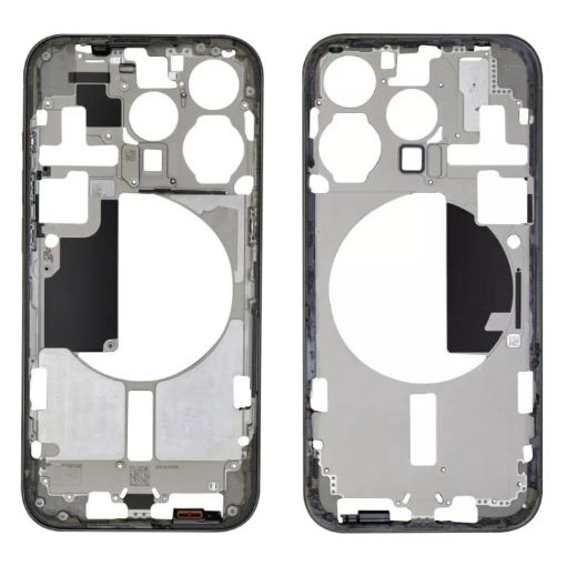 iPhone 15 Pro Middle Frame Bezel + Side Keys & Card Tray US (Black) - 1