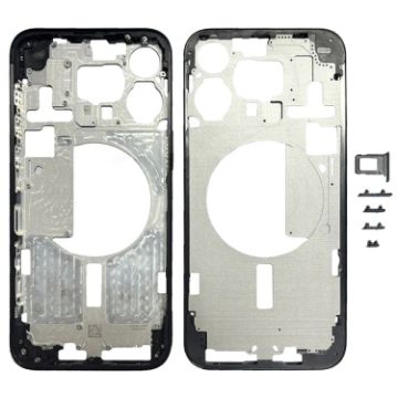 iPhone 15 Pro Max Black Frame Bezel + Side Keys & Card Tray China Version - 1