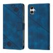 Samsung Galaxy A07 4G Blue Embossed Leather Phone Case Skin-feel - 2