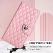 Realme Neo7 Turbo 5G Pink Rhombic Texture Flip Leather Case with Lanyard - 6
