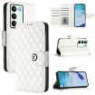 Realme V70/14x/C75 5G White Rhombic Texture Flip Leather Case with Lanyard - 1