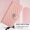 Realme V70/14x/C75 5G Coral Pink Rhombic Flip Leather Case with Lanyard - 6