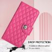 Realme 14 5G/P3 5G Rhombic Flip Leather Case with Lanyard - Rose Red - 6