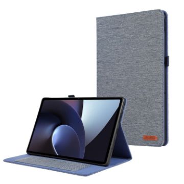 OnePlus Pad Pro 12.1 Blue Fabric Leather Tablet Case - 1