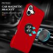 iPhone 17 Red Magnetic Case with Invisible Ring Holder - PC + TPU - 2