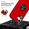 iPhone 17 Red Magnetic Case with Invisible Ring Holder - PC + TPU - 3