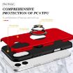 iPhone 17 Red Magnetic Case with Invisible Ring Holder - PC + TPU - 4