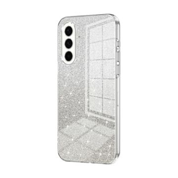 Samsung Galaxy A36 Gradient Glitter Electroplated Phone Case - Transparent - 1